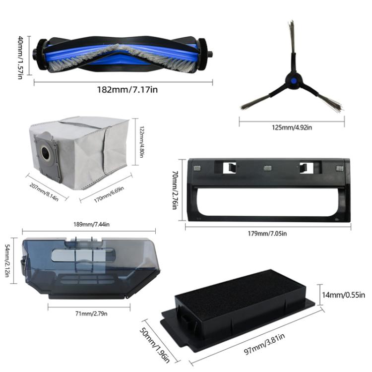 For Ecovacs Deebot T50 PRO / T50 PRO OMNI / T50 MAX PRO OMNI / T50 OMNI Replacement Parts