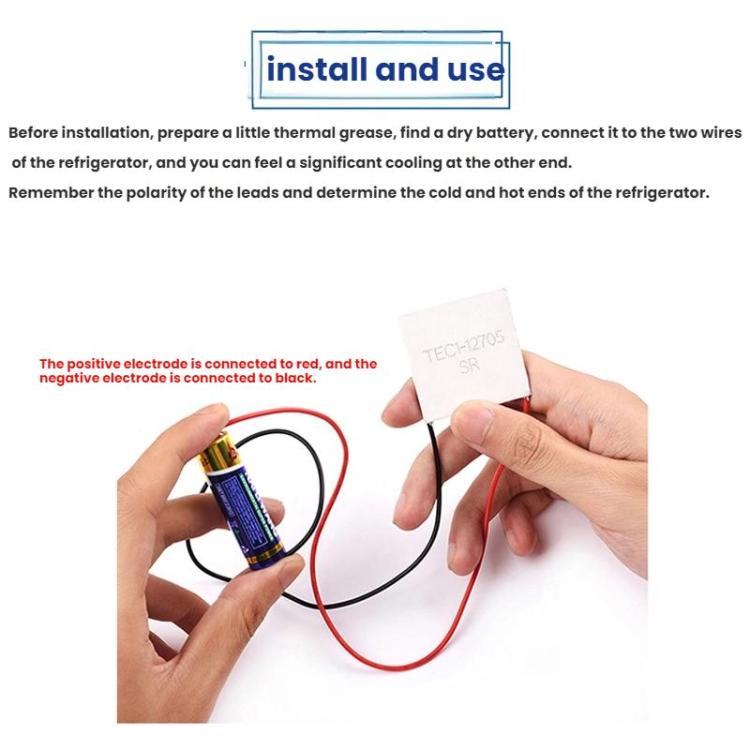 TEC1-12705 40x40mm Water Dispenser Refrigerator Semiconductor Refrigeration Plate