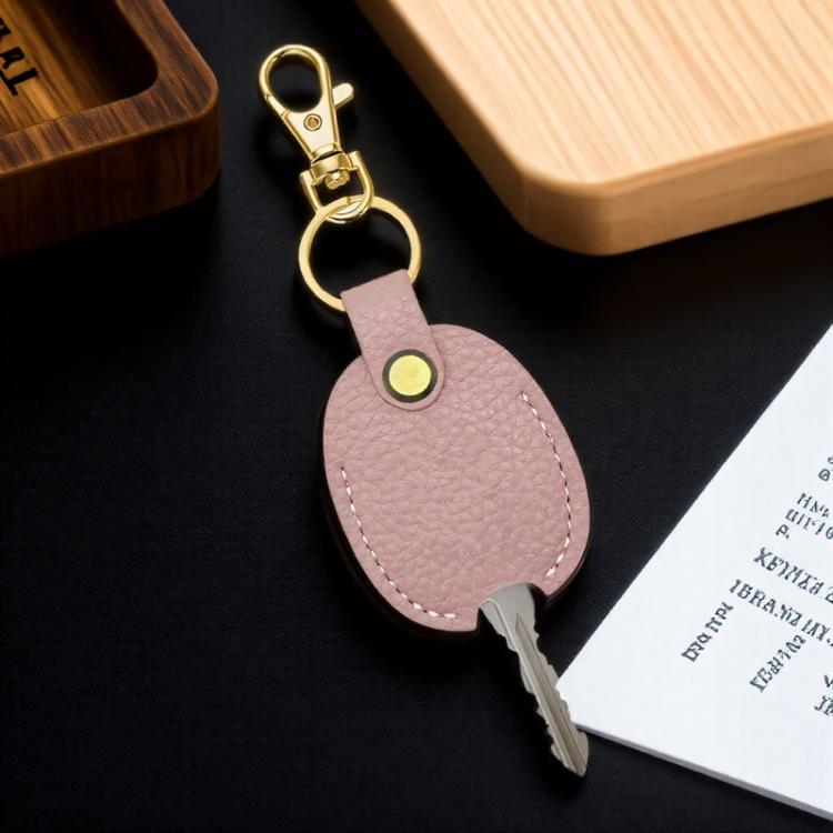 Universal Keychain Leather Key Cover Keychain Replaceable Keys