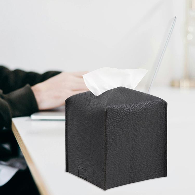Square Leather Paper Towel Box Paper Towel Bedroom Tissue Box