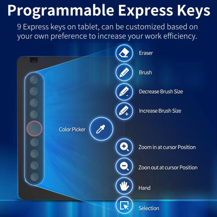 10Moons I6 Digital Drawing Tablet Compatible With Mobile Phones Computers