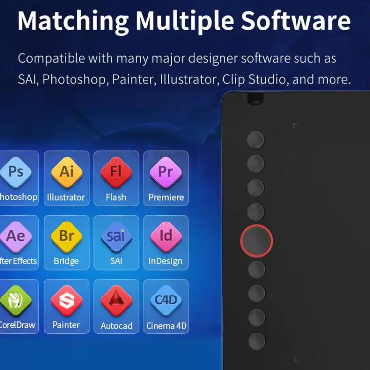 10Moons I6 Digital Drawing Tablet Compatible With Mobile Phones Computers