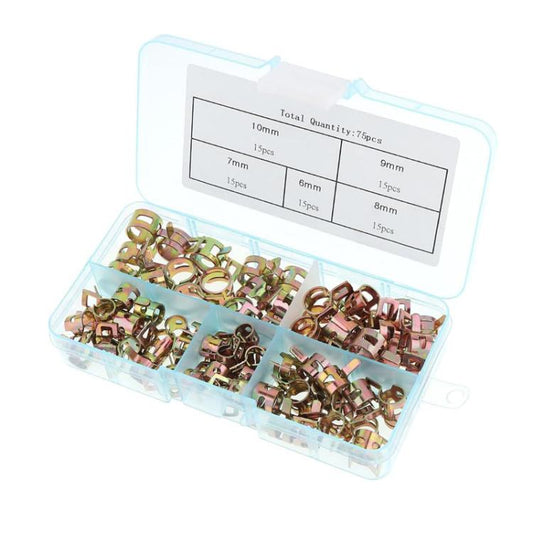 M6/M10 Automotive Fuel Line Mini Spring Hose Clamp Set