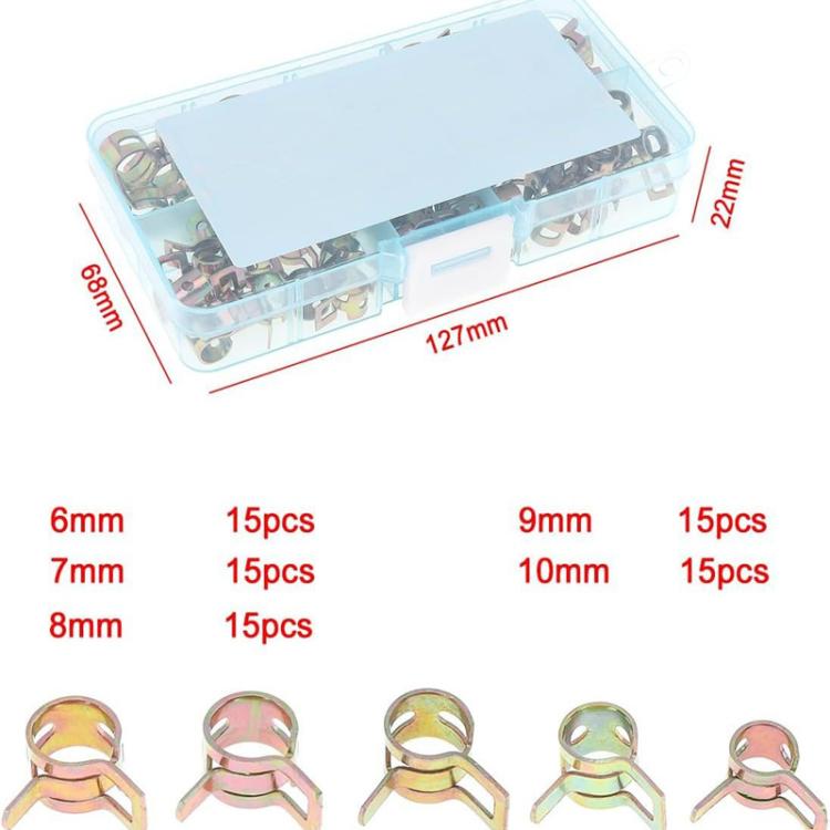 M6/M10 Automotive Fuel Line Mini Spring Hose Clamp Set