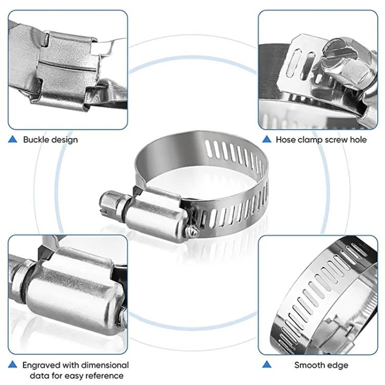 40pcs /Set Stainless Steel American-Style Heavy-Duty Clamp Kit