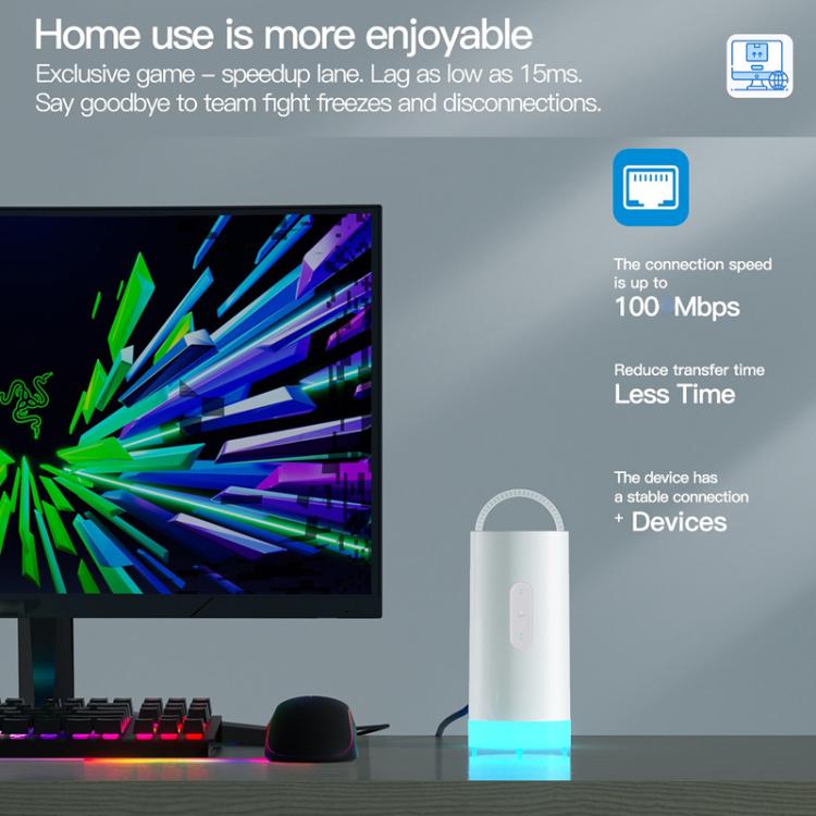 CAF902 4G CPE CAT7 SIM Card Router Colorful Camping Light Outdoor LTE Portable WiFi Hotspot, EU Plug