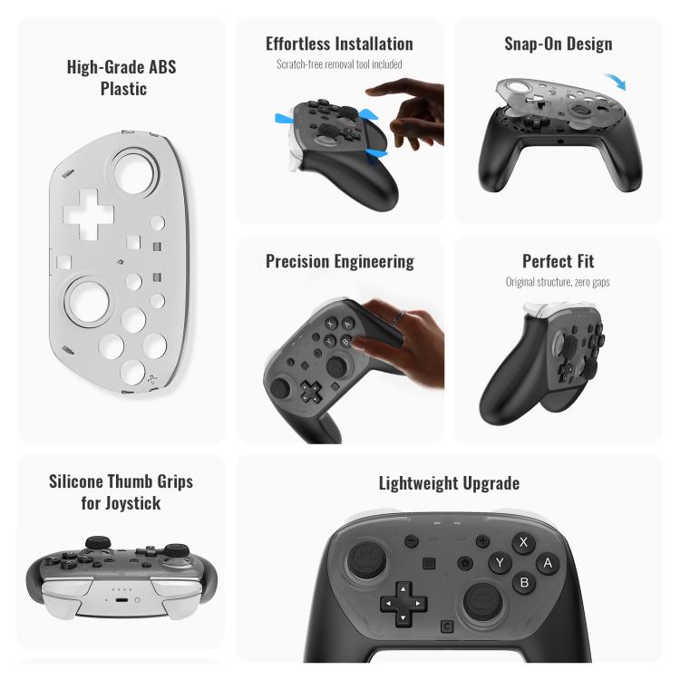 For Nintendo Switch 2 JYS 5-in-1 Crystal Case Full Protection Set Includes Console Shell, Joy-con & Pro Controller Cover, Faceplate, Game Cartridge Case