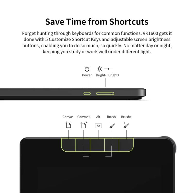 VEIKK VK1600 15.6 Inch Digital Drawing Screen Electronic Drawing Screen Compatible With Mobile Phone