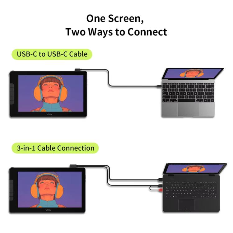 VEIKK VK1600 15.6 Inch Digital Drawing Screen Electronic Drawing Screen Compatible With Mobile Phone