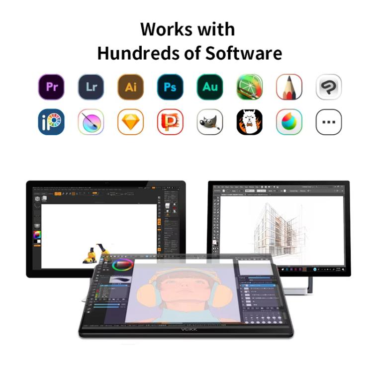 VEIKK VK1600 15.6 Inch Digital Drawing Screen Electronic Drawing Screen Compatible With Mobile Phone