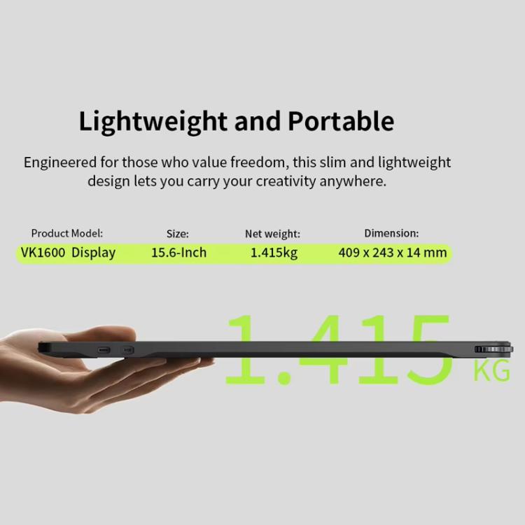 VEIKK VK1600 15.6 Inch Digital Drawing Screen Electronic Drawing Screen Compatible With Mobile Phone