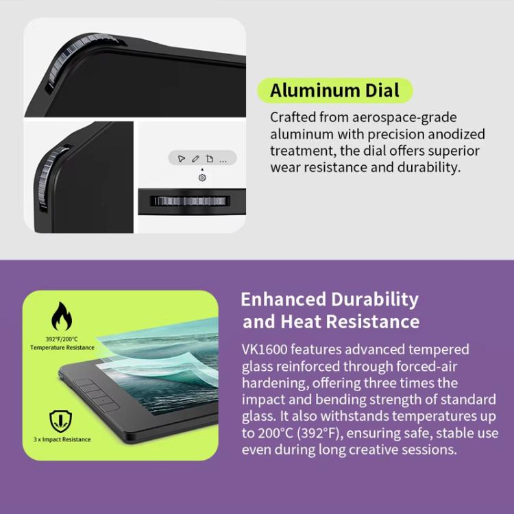 VEIKK VK1600 15.6 Inch Digital Drawing Screen Electronic Drawing Screen Compatible With Mobile Phone