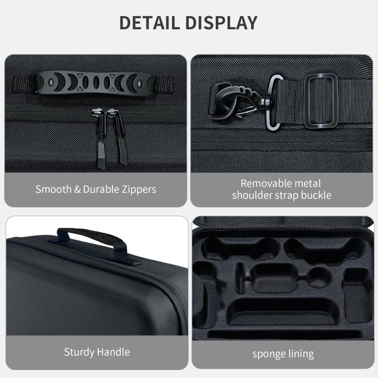 For Nintendo Switch 2 JYS All-in-One Storage Carrying Case Organizer with Shoulder Strap Fits Dock/Console/Pro Controller/Camera/Grip/Charger