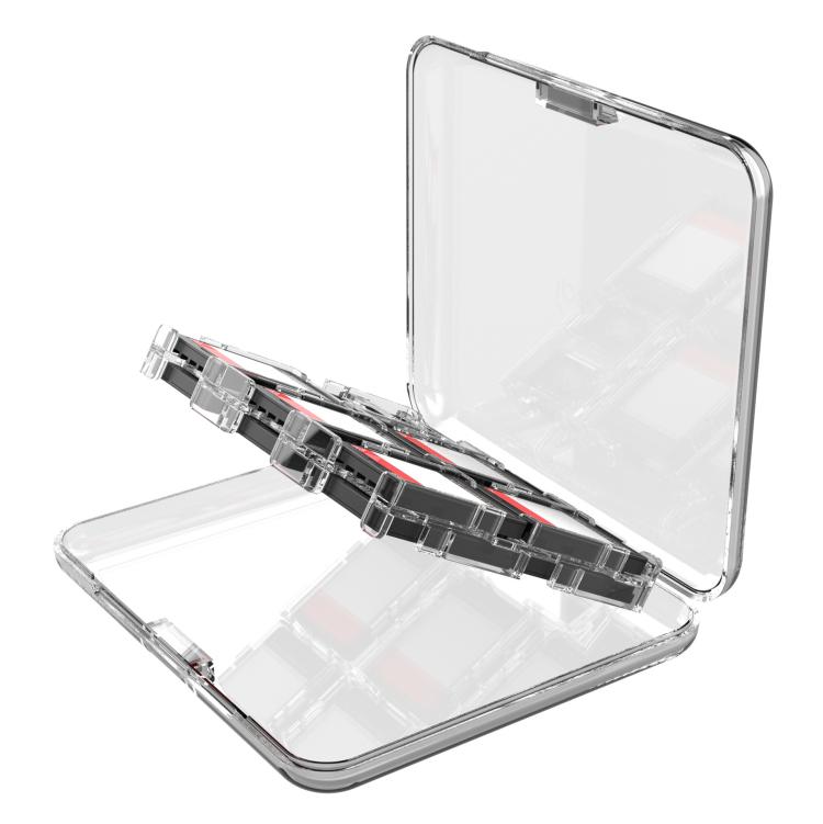 ipega Crystal Game Card Case For Nintendo Switch 2/Switch with 12 Game Card Slots Secure Locking Design