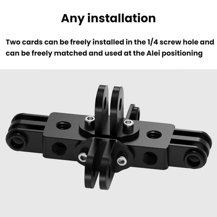 Aluminum Alloy 3 Station Live Streaming Stand Action Camera Multi Functional Expansion Adapter Accessory