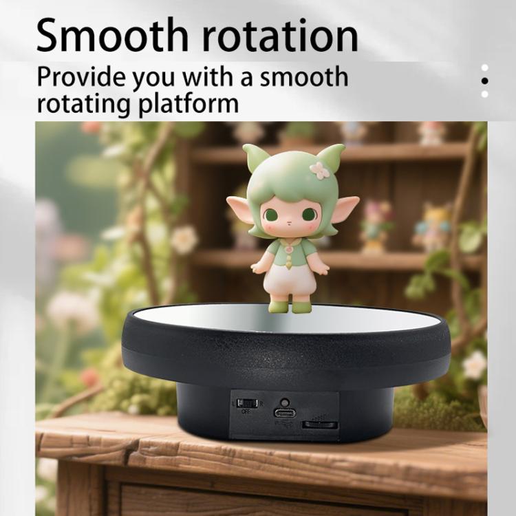 Multi-purpose Mirror Electric Rotating Disc Battery / USB Powered Photography Live Display Stand