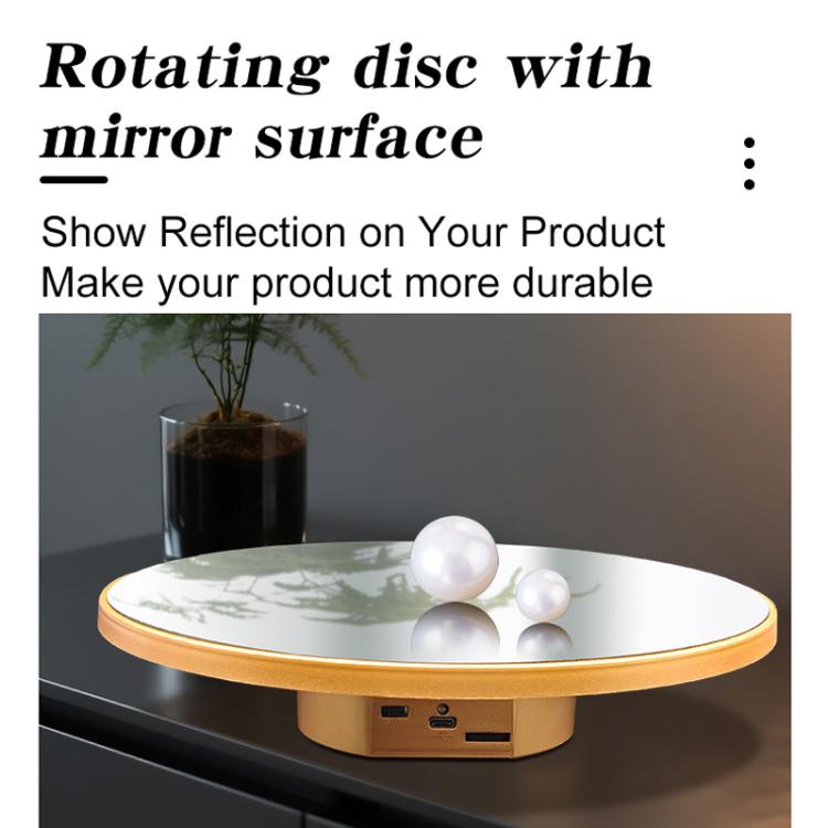 Multi-purpose Mirror Electric Rotating Disc Battery / USB Powered Photography Live Display Stand