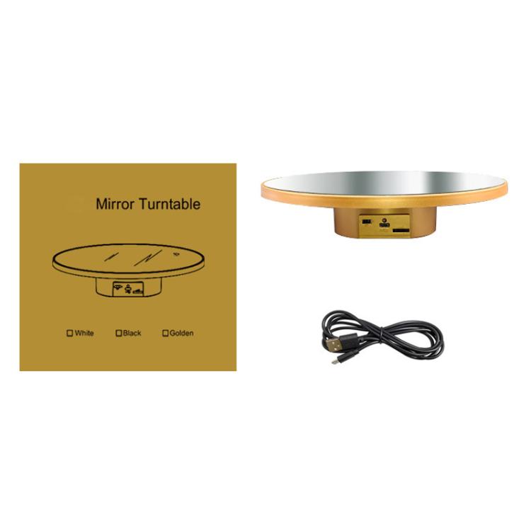 Multi-purpose Mirror Electric Rotating Disc Battery / USB Powered Photography Live Display Stand