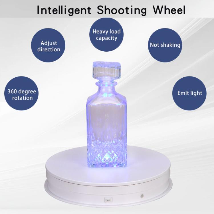 Remote Control Light Rotating Tray Still Life Display Adjustable Speed Brightness Jewelry Stand