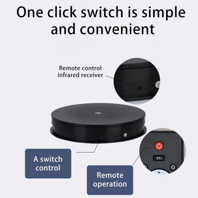 Remote Control Light Rotating Tray Still Life Display Adjustable Speed Brightness Jewelry Stand
