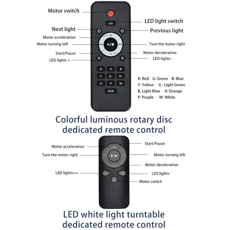 Remote Control Light Rotating Tray Still Life Display Adjustable Speed Brightness Jewelry Stand