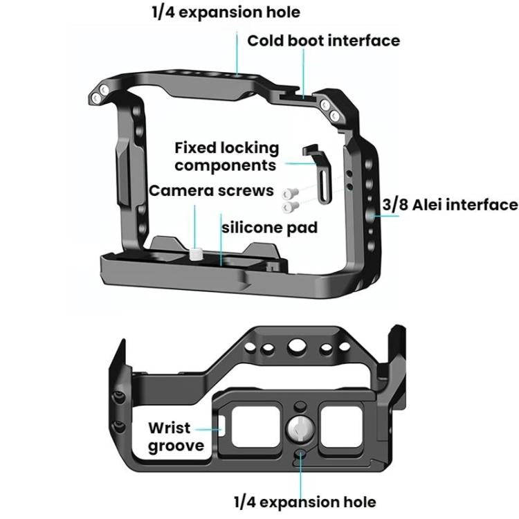 For Sony ZV-E10 II 2nd Generation Camera Cage DSLR Photography Live Streaming Protective Frame Stabilizer Kit