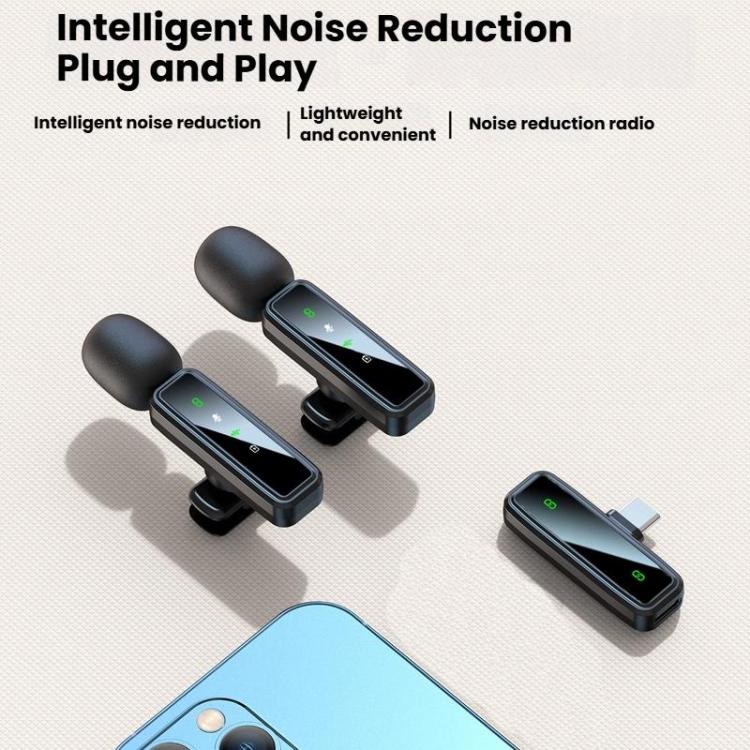 Wireless Collar Clip Microphone Smart Noise Reduction Mini Microphone