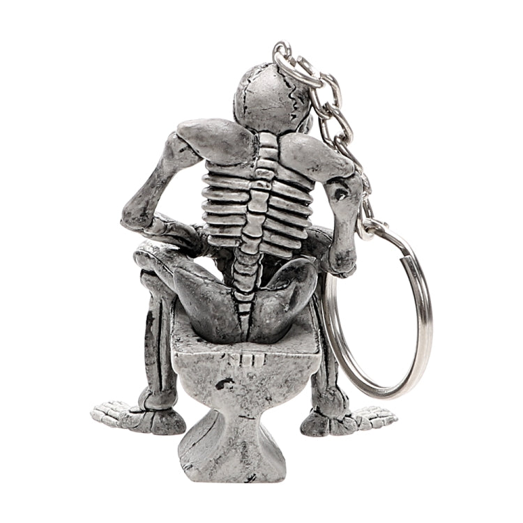 Car Key Rings Toilet Skulls Keychain Cool Purse Bag Decor Key Chain Rubber Mini Auto Keyfob Car Styling Interior Accessories