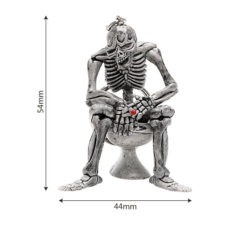 Car Key Rings Toilet Skulls Keychain Cool Purse Bag Decor Key Chain Rubber Mini Auto Keyfob Car Styling Interior Accessories