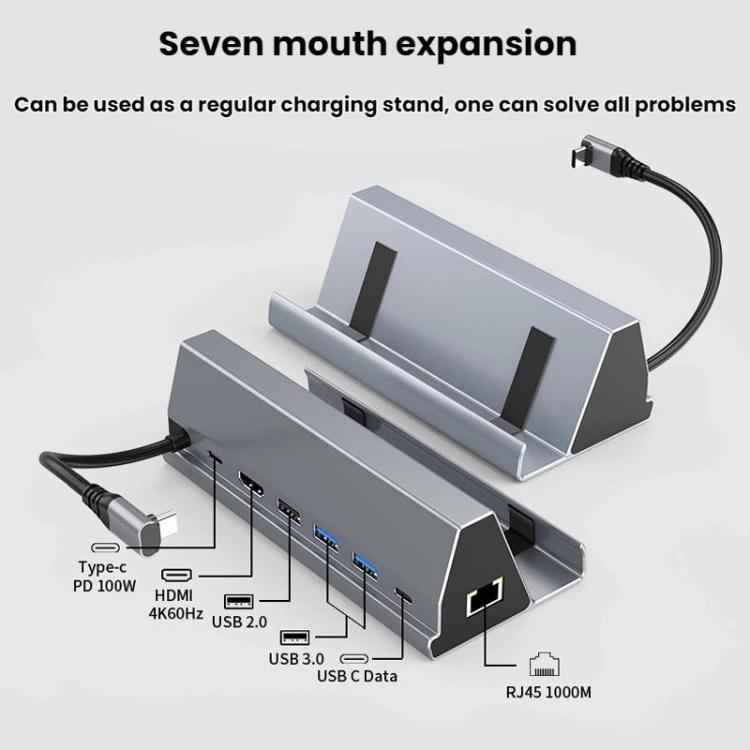7 In 1 Type-C Docking Station 4K 60Hz Gaming Expansion Dock