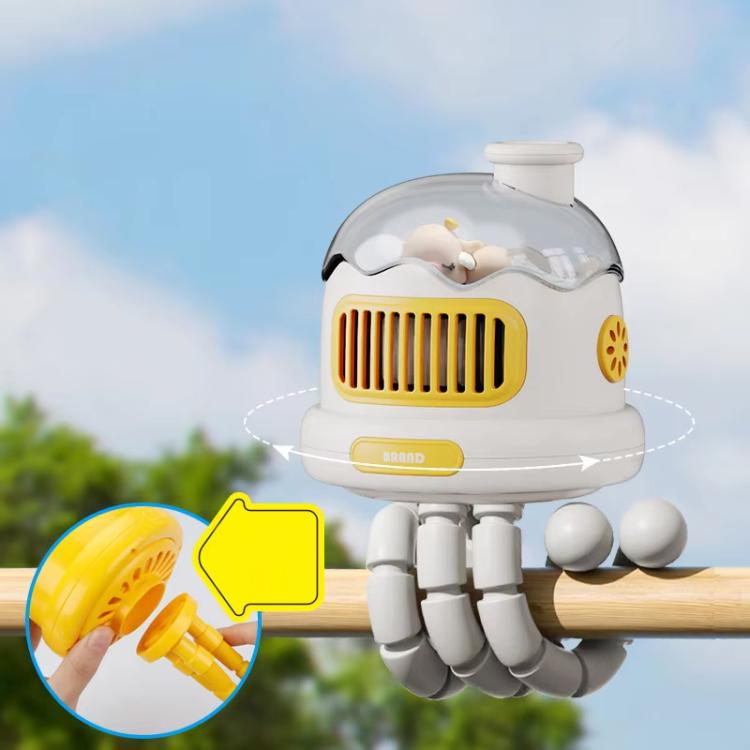 Octopus Clip-On Handheld Silent Bladeless Fan For Strollers