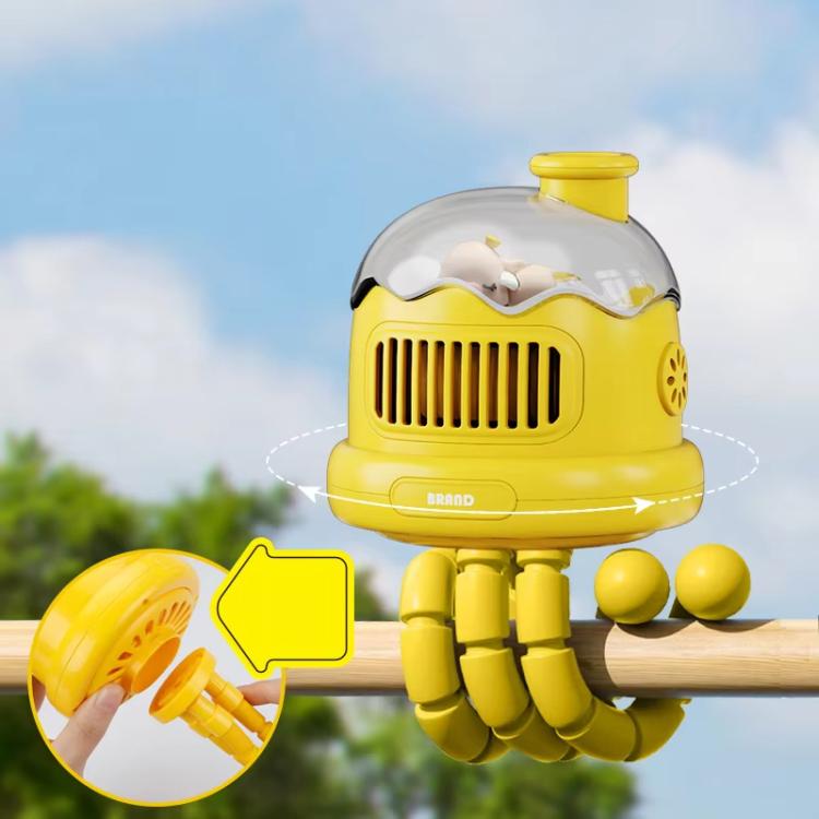 Octopus Clip-On Handheld Silent Bladeless Fan For Strollers