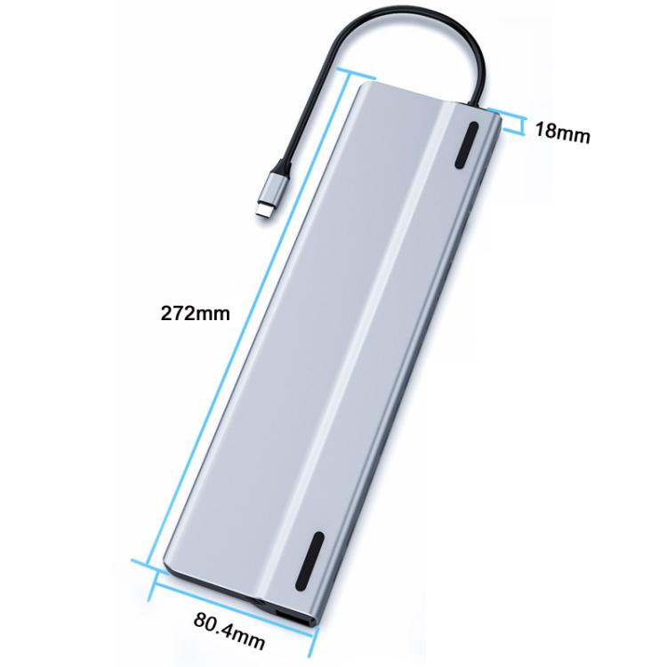 14 In 1  Type-C Docking Station USB HUB Multi Port Hub Laptop Converter