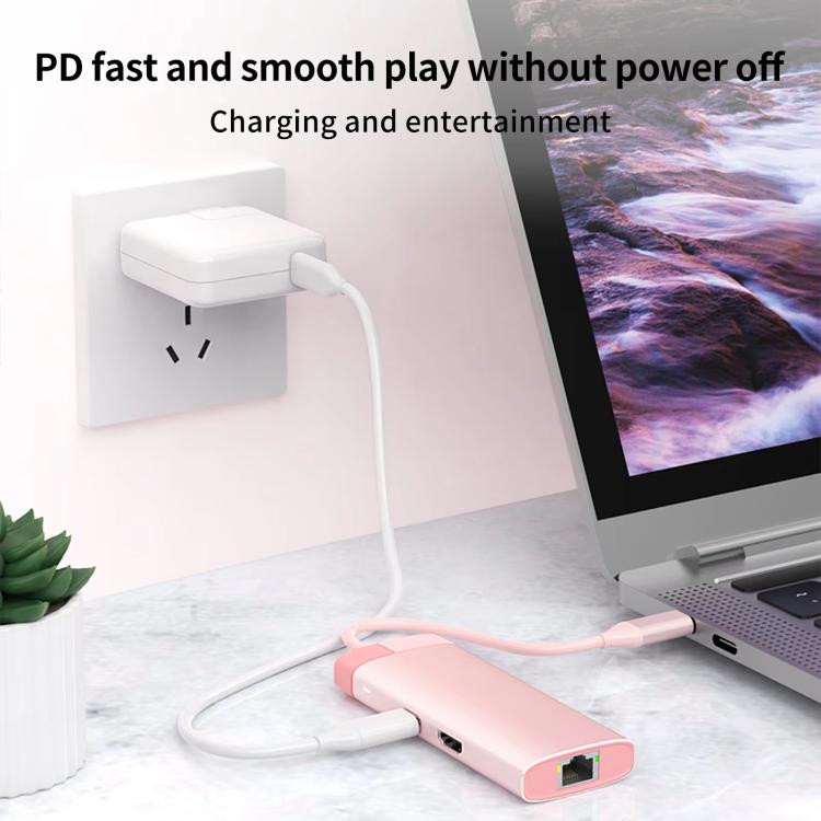 Metal Type-C Docking Station USB HUB Computer Multi Functional Expansion Dock