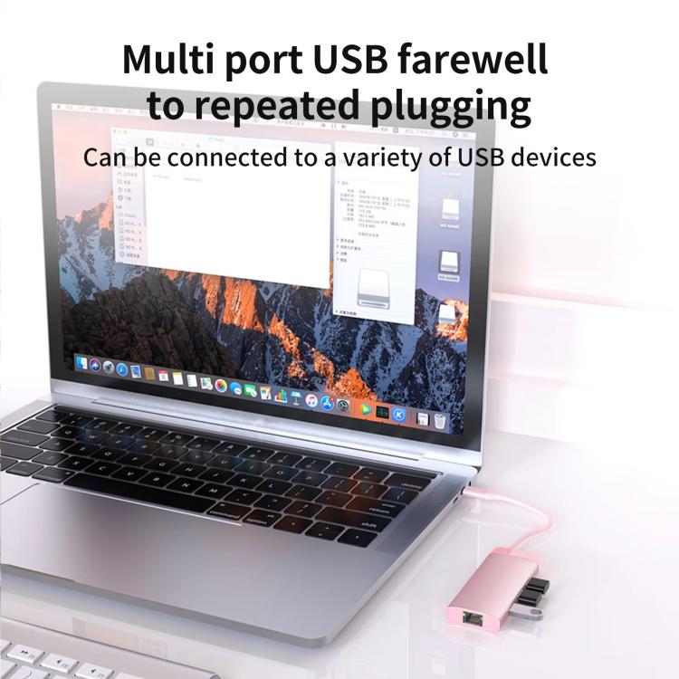 Metal Type-C Docking Station USB HUB Computer Multi Functional Expansion Dock