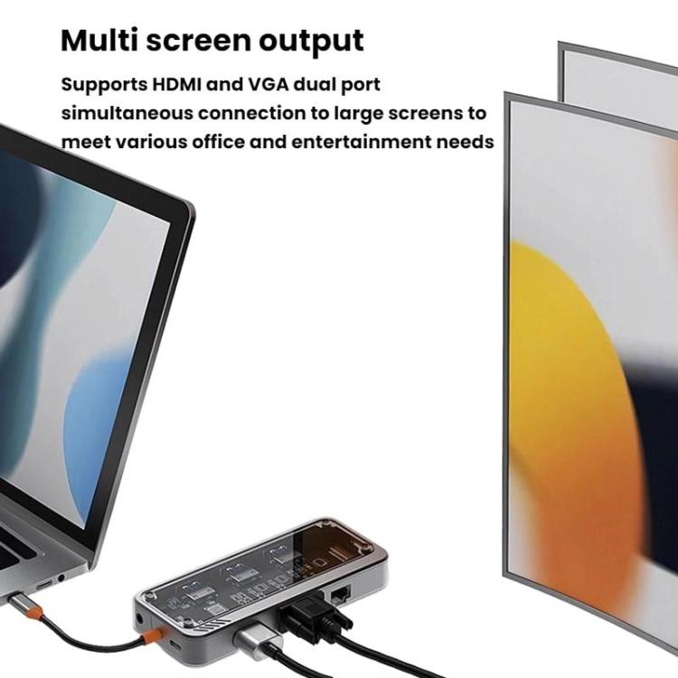 Type-C Docking Station USB HUB Multi Port Hub Computer Converter