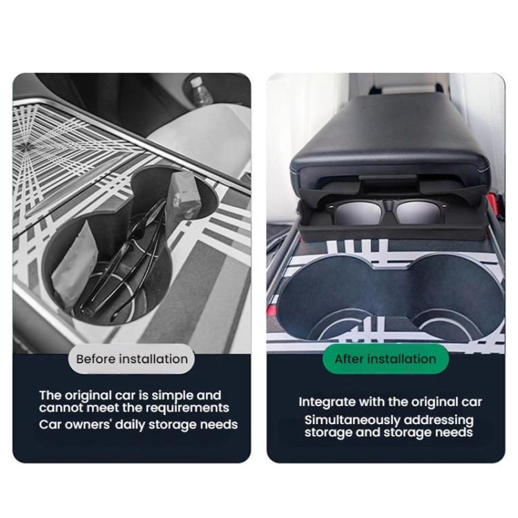 For Tesla Model 3/Y Armrest Modification Glasses Storage Pocket