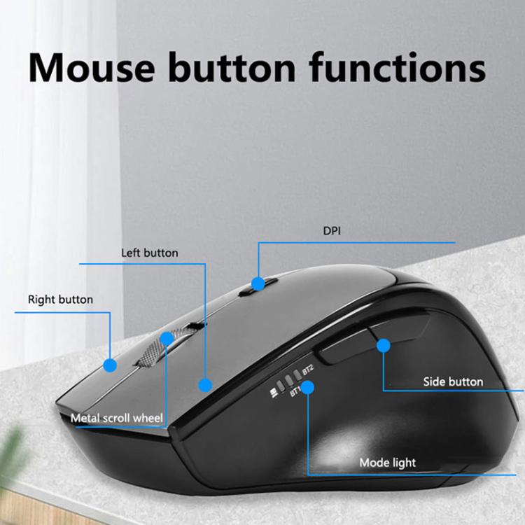 Wireless Keyboard and Mouse Combo for Business Office with Tablet Slot & Wrist Rest