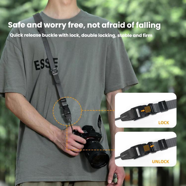 Cwatcun D213  Medium Universal Camera Shoulder Strap Matte Leather Quick Release Strap