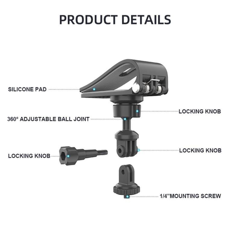 Car Sun Visor Bracket Panoramic Sports Camera Phone Vehicle Mount Base