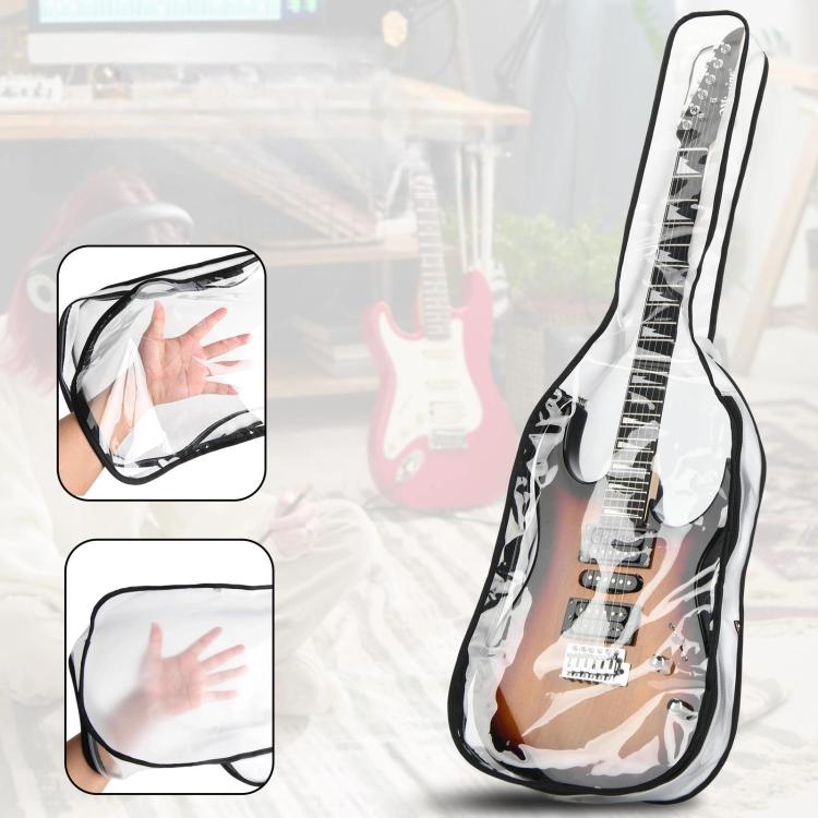 39 Inch Electric Guitar Dust Cover TPU Gig Bag with Dual Zippers Protective Storage Case