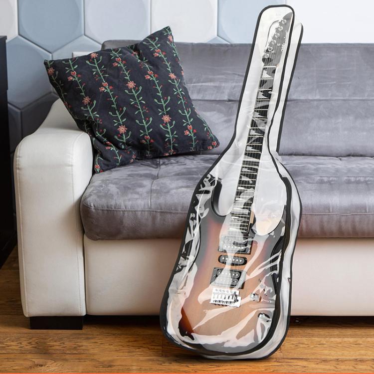 39 Inch Electric Guitar Dust Cover TPU Gig Bag with Dual Zippers Protective Storage Case