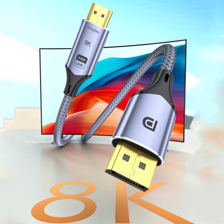 DP To HDMI 8K 60HZ HD Conversion Cable TV Computer Connection Conversion Monitor Projection Cable