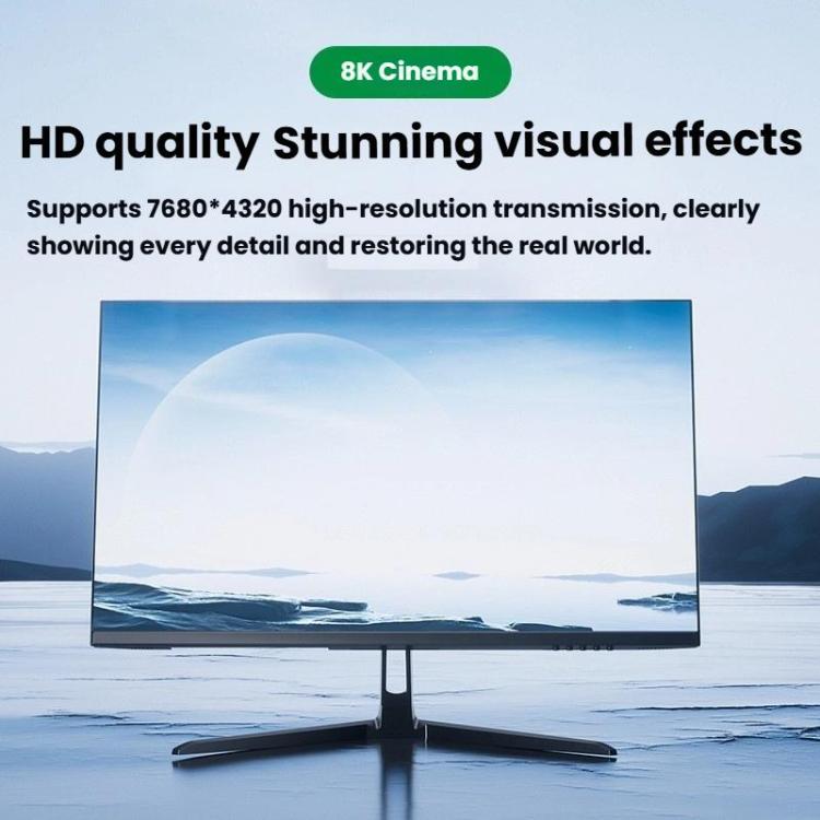 Type-C To DP1.4 8K 60Hz HD Unidirectional Adapter Cable Computer Gaming Console Monitor Mobile Phone Video Connection Cable