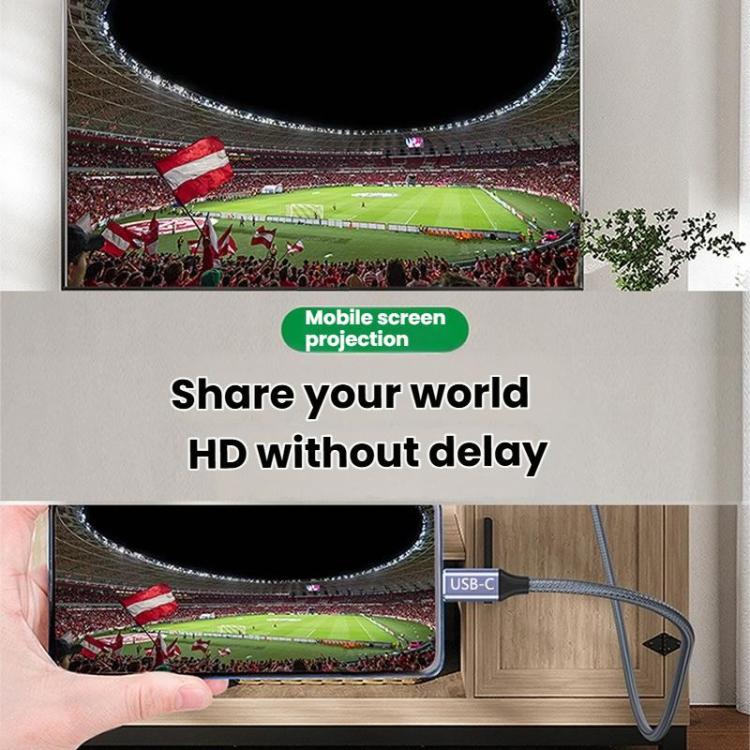 Type-C To DP1.4 8K 60Hz HD Unidirectional Adapter Cable Computer Gaming Console Monitor Mobile Phone Video Connection Cable