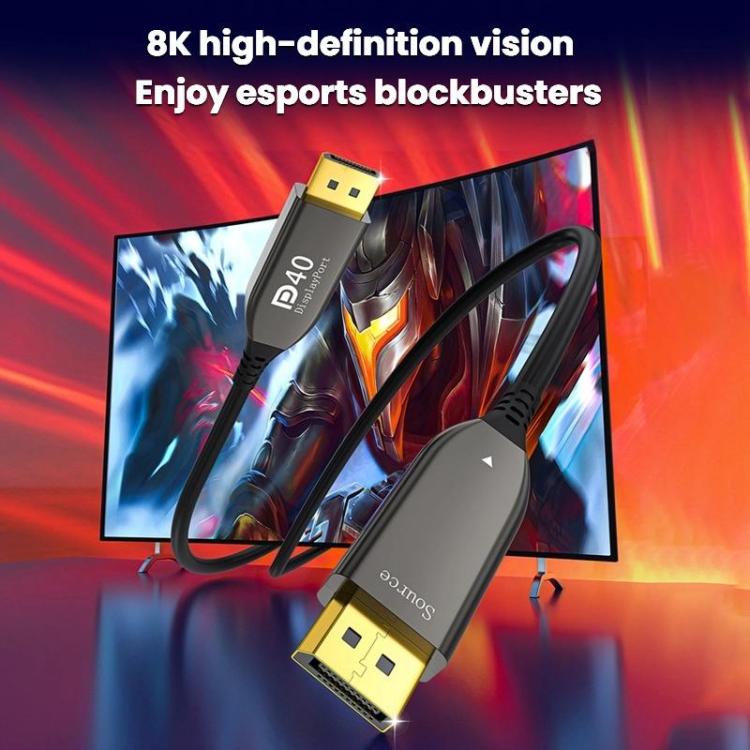 DP2.1 Male To Male 8K 60Hz HD Fiber Optic Cable For TV Computer Monitors Projectors