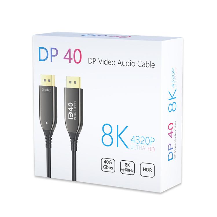 DP2.1 Male To Male 8K 60Hz HD Fiber Optic Cable For TV Computer Monitors Projectors