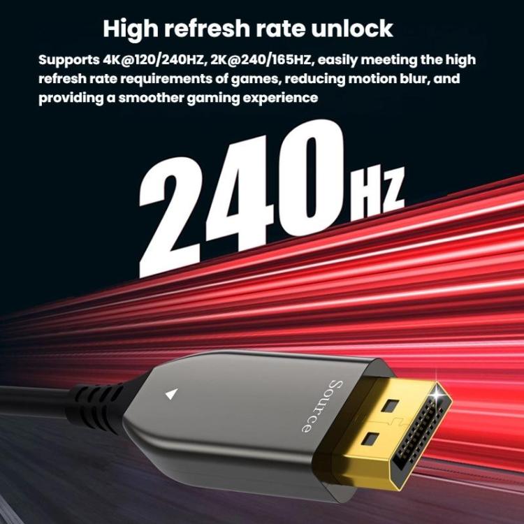 DP2.1 Male To Male 8K 60Hz HD Fiber Optic Cable For TV Computer Monitors Projectors