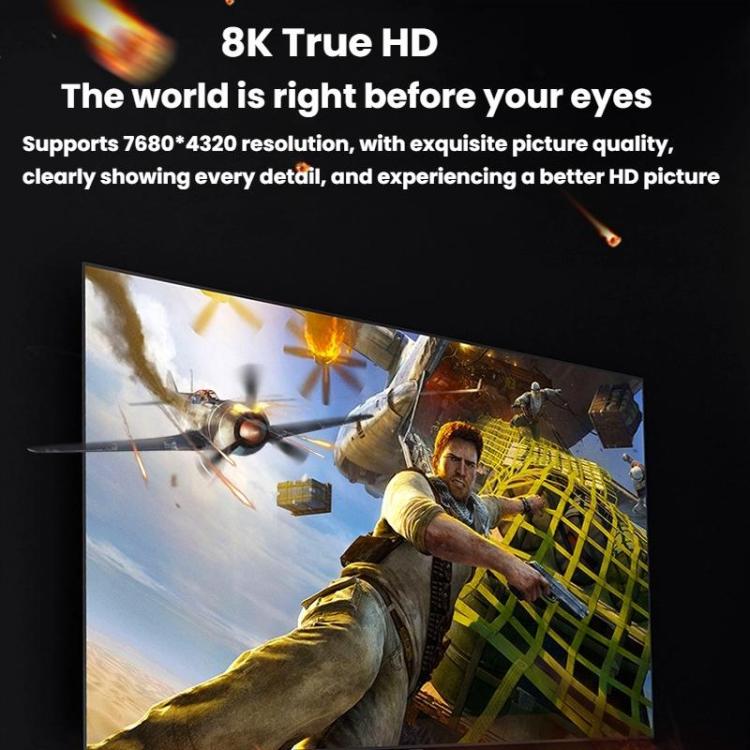 DP2.1 Male To Male 8K 60Hz HD Fiber Optic Cable For TV Computer Monitors Projectors