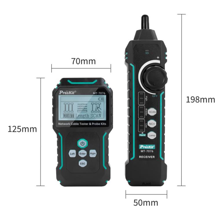 ProsKit MT-7076 LCD Anti-Interference Network Testing Cable Tracer